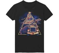 Def Leppard T Shirt Album Metal Wheelin Guitar On Through The Night DEL83022
