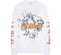 Def Leppard - T-Shirt Maniche Lunghe # S Unisex White # Shatter