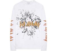 Def Leppard - T-Shirt Maniche Lunghe # Xl Unisex White # Shatter