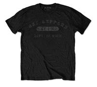 Def Leppard - T-Shirt # S Black Unisex # Collegiate Logo