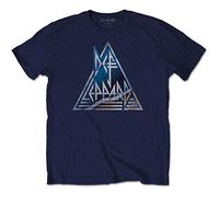Def Leppard - T-Shirt # S Blue Unisex # Triangle Logo
