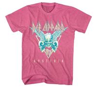 Def Leppard - Teschi 3 Tono - American Classici - Erica Rosa Adulto Corto Mani