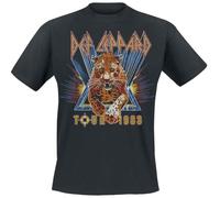 Def Leppard US Tour 1983 Uomo T-Shirt Nero L 100% Cotone Regular