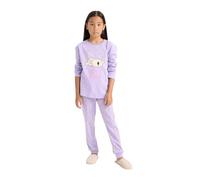DeFacto Mädchen Pyjama Set-Schlafanzug für Kinder Pyjamas Teenager Kleidung Pajama, Lilla, 13-14 Jahre Bambine e Ragazze