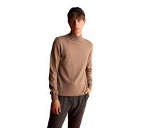 DeFacto Maglione da Uomo a Maniche Lunghe, Scollo Rotondo, Slim Fit, per Uomo (Beige, mélange), S, Beige Melange, S