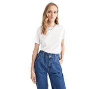 DeFacto Z7931AZ T-Shirt, Ecru, L Donna