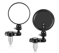 Defary Specchietto retrovisore pieghevole universale da 3 pollici per moto, scooter e cruiser, con lente in vetro convesso e montaggio su manubrio