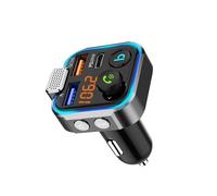 (Default) Trasmettitore FM 5.0 compatibile con Bluetooth per auto, lettore MP3 con bassi a un tasto, microfono