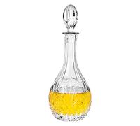DEFBOW Decanter in Vetro Decanter in Vetro con Tappo Geometrico ermetico - Decanter per Whisky per Vino, Bourbon, Brandy, liquore