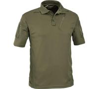 DEFCON 5 Advanced Tactical Polo Short Sleeves with Pockets Made of Polyester Mesh (X-Large, OD Green)