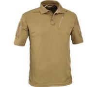 Defcon 5 Advanced Tactical Polo Short Sleeves with Pockets Made of Polyester Mesh (X-Small, Coyote Tan)