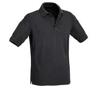Defcon 5 Polo Tattica a Maniche Corte con Tasche, (Nero, Medium)