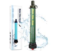 DeFe Personal Filtro Acqua Mini Portatile Purificatore Acqua Filtri 2000 L capacità Outdoor Sopravvivenza di Emergenza Paglia per Sport Esterni Campeggio Trekking (Verde)
