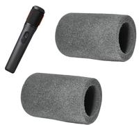 Defean Confezione da 2 filtri pop per microfoni compatibili con microfoni wireless JBL PartyBox, per microfono Fifine Amplitank K688, schiuma floccata per parabrezza di ricambio, a forma di cilindro