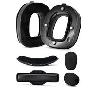 Defean Kit A40 TR Mod - Cuscinetti e fascia di ricambio compatibili con cuffie Astro Gaming A40 TR, cuscinetti per le orecchie, schiuma ad alta densità antirumore, spessore (proteine nere e velluto)