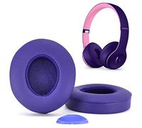 defean Solo3 Solo2 - Cuscinetti auricolari di ricambio per cuffie Solo 3.0 Wireless, Solo 2.0 Wireless On-Ear, adesivo 3M più forte, pelle più morbida, schiuma con isolamento acustico (viola pop)