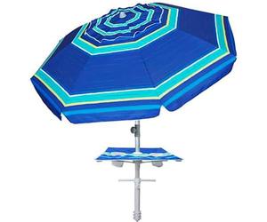 Defence System 2.0 OMBRELLONE PAPILLON DA SPIAGGIA PLAYA CON INCLINAZIONE COLORE BLU/ARGENTO cm 220
