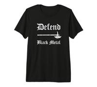 Defend Black Metal Atheist Baphomet Satan Death Vintage Maglietta Premium