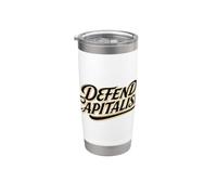 DEFEND CAPITALISM Libero Mercato Lettere Script Bicchiere termico in acciaio inox doppia parete