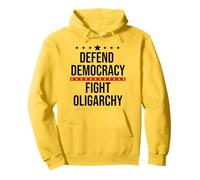 Defend Democracy First Resist Save Democracy Fight Oligarchy Felpa con Cappuccio