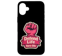 Defend Life Pro-life - Pugno sollevato da donna Custodia per iPhone 16 Plus