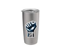 Defend Life Pro-life - Pugno sollevato, feto, bambino non ancora nato, Pro Life Bicchiere termico in acciaio inox doppia parete