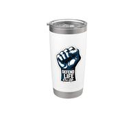 Defend Life Pro-life - Pugno sollevato, feto, bambino non ancora nato, Pro Life Bicchiere termico in acciaio inox doppia parete