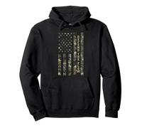 Defend The Flow American Flag Camouflage Patriotic USA Felpa con Cappuccio