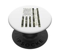 Defend the Flow American Flag Camouflage Patriotic USA PopSockets PopGrip Adesivo