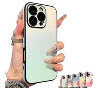 Defendcase Gradient Color Lens-Film All-Inclusive Case, Fully Covered Edge Anti-Fall Gradient Color Mobile Case. Anti-Slip Sides, for iPhone 16/15/14/13/12pro Max (13 pro max,C)