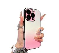 Defendcase Gradient Color Lens Film All Inclusive for iPhone Case, Anti-Slip Sides for iPhone 16/15/14/13 Pro Max, Fully Covered Edge Anti-Fall Mobile Case (14PRO,A)
