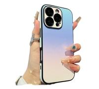 Defendcase Gradient Color Lens-Film All-Inclusive for iPhone Case, Full Coverage Protective Case, Anti-Slip Shockproof Design for iPhone 16/15/14/13/12 Pro Max(11pro max,Blue)