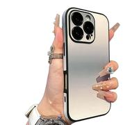 Defendcase Gradient Color Lens-Film All-Inclusive for iPhone Case, Fully Covered Gradient Pink Phone Case for iPhone 16/15/14/13/12 ProMax (Gray,15 Pro)