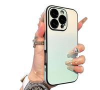 Defendcase Gradient Color Lens-Film All-Inclusive for iPhone Case, Fully Covered Gradient Pink Phone Case for iPhone 16/15/14/13/12 ProMax (Green,16 ProMax)