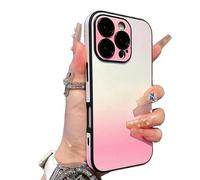 Defendcase Gradient Color Lens-Film All-Inclusive for iPhone Case, Fully Covered Gradient Pink Phone Case for iPhone 16/15/14/13/12 ProMax (Pink,12 ProMax)