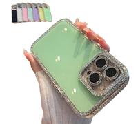 Defendcase New Double-Sided Diamond-Embedded Case for iPhone, New Double Sided Diamond Phone Case, for iPhone16/15/14/13 Pro Max (Green,14 plus)