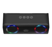 Defender Altoparlante Bluetooth Q1 portatile, scatola musicale con luce LED RGB, scheda USB/Micro SD/riproduzione AUX-in True Wireless Stereo vivavoce - ricevitore FM, lettore MP3 Bluetooth