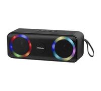 Defender Altoparlante Bluetooth Q1 portatile, scatola musicale con luce LED RGB, scheda USB/Micro SD/riproduzione AUX-in True Wireless Stereo vivavoce - ricevitore FM, lettore MP3 Bluetooth