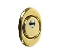 DEFENDER ANTITRAPANO PER SERRATURE h.14 mm - Ø mm. 50 cromo satinato