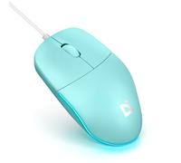 Defender Azora MB-241 - Mouse ottico USB da 1200 DPI con illuminazione a LED arcobaleno, simmetrico, per PC laptop, Plug & Play (blu)