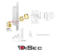 DEFENDER DI PROTEZIONE DISEC BD99D3 PER SERRATURE CISA SERIE 18 19 48 49 CROMO
