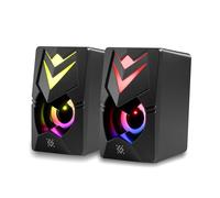 Defender J4 PC Speaker 2.0 - Altoparlante computer compatto con illuminazione a LED, alimentazione USB, controllo del volume sul cavo, 6 W RMS