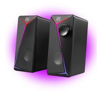 Defender J5 PC Speaker 2.0 - Altoparlante computer compatto con illuminazione a LED, alimentazione USB, controllo del volume sul cavo, 6 W RMS