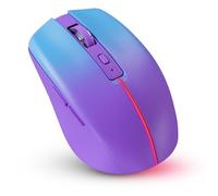 Defender Mystery MM-301 - Mouse Bluetooth e 2,4 GHz, ricaricabile, Silent Click, 5 pulsanti, 1600 DPI, ergonomico, senza fili, da ufficio, per PC, laptop, tablet