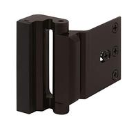 Defender Security U 11126 Serratura di rinforzo per porta - Aggiungi extra, alta sicurezza alla tua casa e previene l'ingresso non autorizzato - 3" stop, costruzione in alluminio (finitura anodizzata bronzo), 7,62 cm