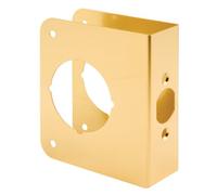 Defender Security U 9555 Lock and Door Reinforcer, 1-3/8 in, Brass