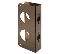 Defender Security U 9577 1-3/4 in. x 9 in. Spessore Solido 2-1/8 in. Doppio foro 2-3/8 in. Serratura a battuta e rinforzo per porta in ottone anticato