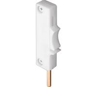 Defender Security U 9831 Serratura per finestra scorrevole con montaggio su bordo in plastica bianca, confezione singola