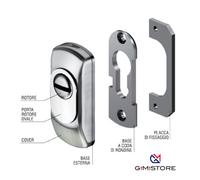 DEFENDER SG15 DISEC FORO SAGOM. MM 70X30 INOX SATINATO H.MM 7/12