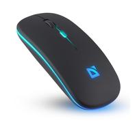 Defender Touch Silent Mouse Bluetooth Wireless 2.4GHz Mouse Wireless Wireless USB 1600 DPI, Compatto Silent Mouse Computer Ultra Sottile per Computer Portatile PC Mac, Windows, iOS, Android, Nero